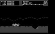 Moon Patrol for IBM PC/Compatibles - The game starts with simply having to jump over a few things...