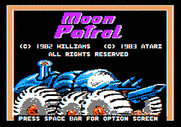 Moon Patrol for Apple II - Title screen.