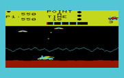 Moon Patrol for Commodore VIC-20 - Alien saucers attacking...