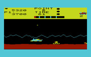 Moon Patrol for Commodore VIC-20 - Dodging tanks.