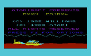 Moon Patrol for Commodore VIC-20 - Title screen.