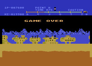Moon Patrol for Atari 8-bit - Game over.