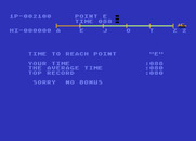Moon Patrol for Atari 8-bit - Sorry, no bonus points this time.