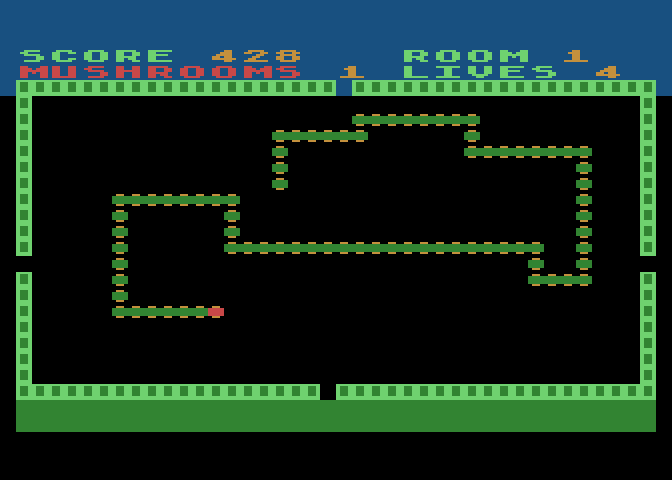 Nerm of Bemer Atari 8-bit Screenshot: The doors are open; navigate through one of those tiny openings!