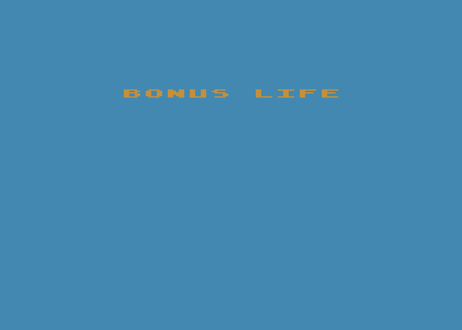 Nerm of Bemer Atari 8-bit Screenshot: A bonus life is awarded!