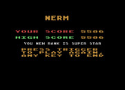 Nerm of Bemer for Atari 8-bit - My score ranks me as super star!