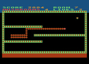 Nerm of Bemer for Atari 8-bit - Zig-zagging back and forth through these narrow paths can be challenging!