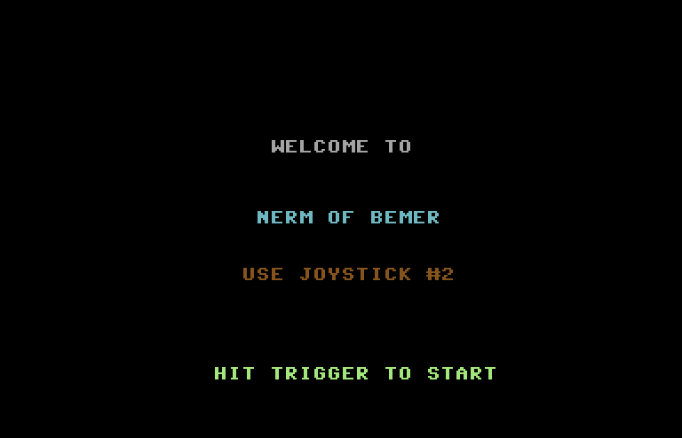 Nerm of Bemer Commodore 64 Screenshot: Title screen.