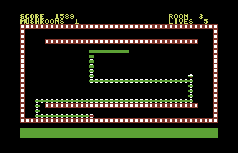 Nerm of Bemer Commodore 64 Screenshot: Room 3 adds some more barriers...
