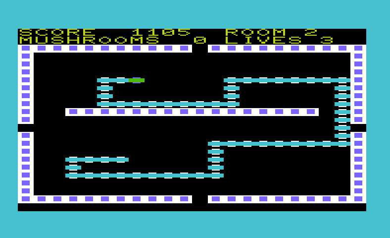 Nerm of Bemer Commodore VIC-20 Screenshot: Walls start getting added in different patterns on each level...