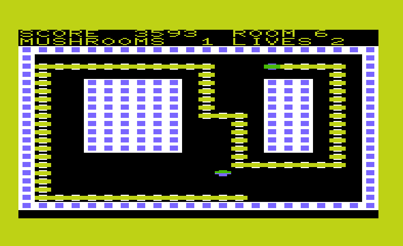 Nerm of Bemer Commodore VIC-20 Screenshot: The snake's tail gets longer...