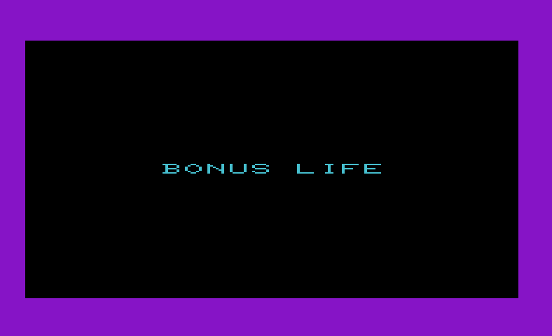 Nerm of Bemer Commodore VIC-20 Screenshot: Bonus life earned...