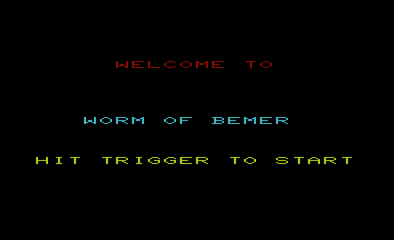 Nerm of Bemer Commodore VIC-20 Screenshot: Title screen.