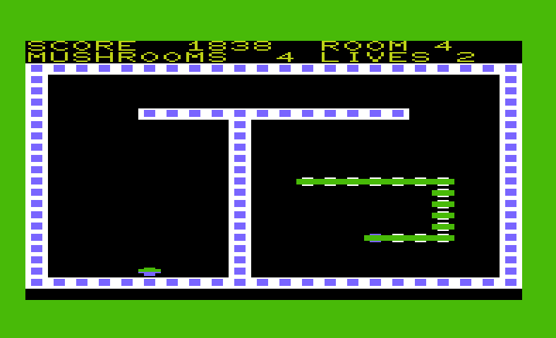 Nerm of Bemer Commodore VIC-20 Screenshot: On each level there is a different wall pattern...