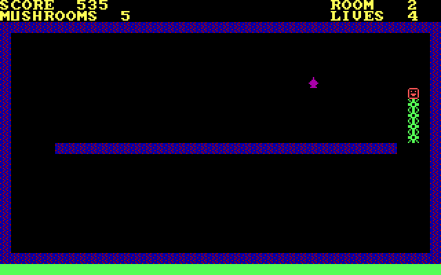 Nerm of Bemer IBM PC/Compatibles Screenshot: Your snake begins small but slowly grows.