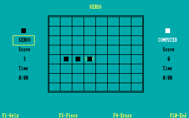 Verso IBM PC/Compatibles Screenshot: You can construct an initial game board.