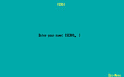 Verso for IBM PC/Compatibles - Starting a game; your name?
