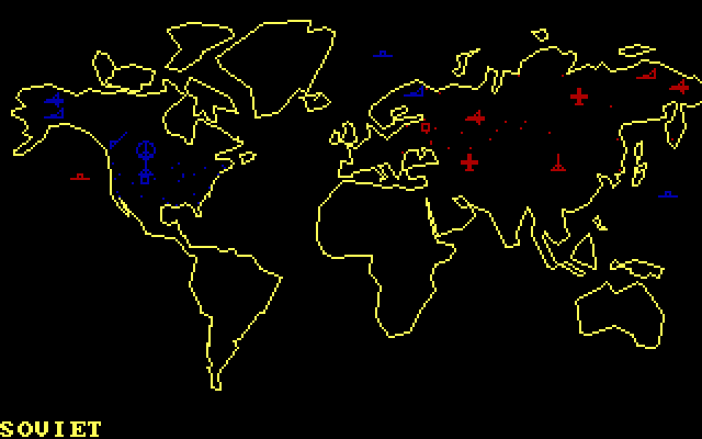 Global Thermonuclear War IBM PC/Compatibles Screenshot: Soviet's turn...