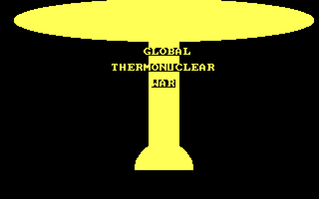 Global Thermonuclear War IBM PC/Compatibles Screenshot: Title screen.