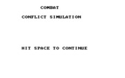Combat: Conflict Simulation for IBM PC/Compatibles - Title screen.