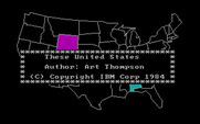 These United States for IBM PC/Compatibles - Title screen.