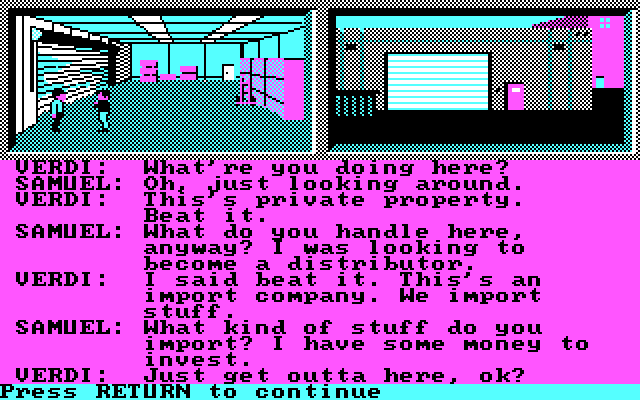 L.A. Crackdown IBM PC/Compatibles Screenshot: Uh oh, someone spotted me!