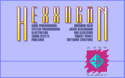 Hexxagon for IBM PC/Compatibles - Credits screen.