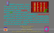 Hexxagon for IBM PC/Compatibles - Shareware information screen shown when quitting the game.