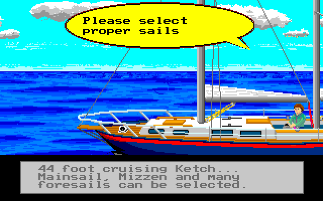 Dolphin Sailing Simulator III IBM PC/Compatibles Screenshot: Program demo...