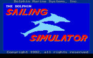 Dolphin Sailing Simulator III for IBM PC/Compatibles - Title screen.
