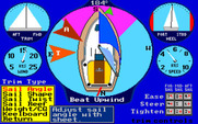 Dolphin Sailing Simulator III for IBM PC/Compatibles - View of the sailboat.