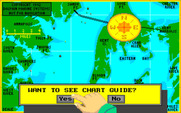 Dolphin Sailing Simulator III for IBM PC/Compatibles - Setting up a chart for sailing...