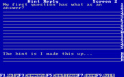 Private Tutor Version 2.00 for IBM PC/Compatibles - You can add hints, right answers, and wrong answers to your questions.
