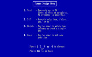 Private Tutor Version 2.00 for IBM PC/Compatibles - You can also design questions for 80-column displays.