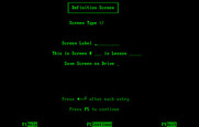 Private Tutor Version 2.00 for IBM PC/Compatibles - The definition screen.