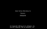 Speculator: A Futures Market Simulator for IBM PC/Compatibles - Loading screen (Green Valley Publishing version).