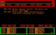 Speculator: A Futures Market Simulator for IBM PC/Compatibles - The game begins.