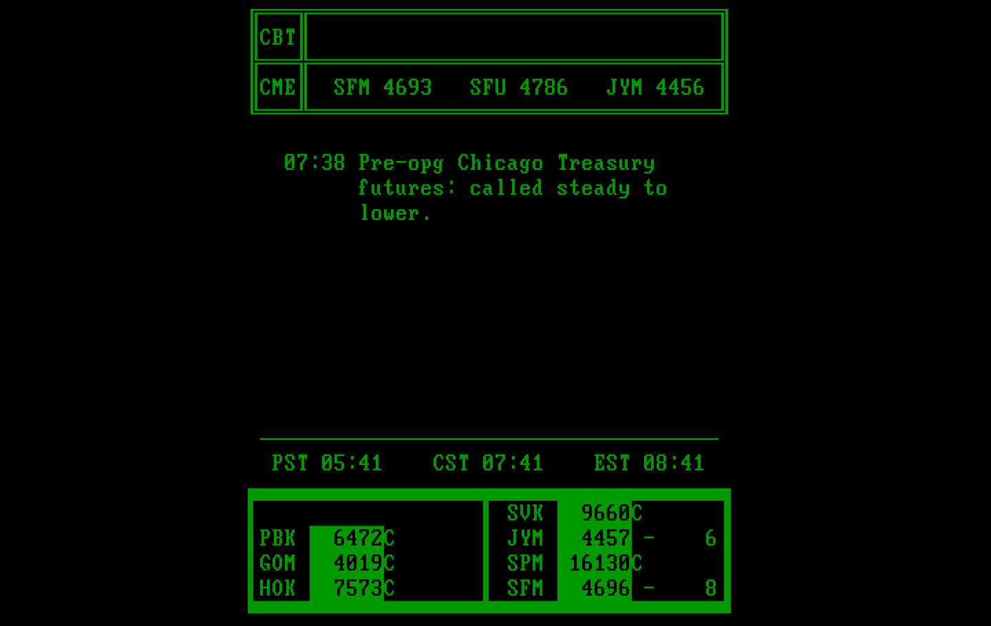 Speculator: A Futures Market Simulator IBM PC/Compatibles Screenshot: The trading continues!
