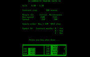Speculator: A Futures Market Simulator for IBM PC/Compatibles - Commodity trading facts.