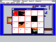 Pentomino for Windows 3.x - Solving puzzles fills in the picture.