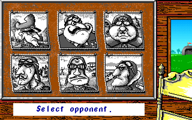 Manfred von Krashenbern's Flying Circus IBM PC/Compatibles Screenshot: Select an opponent.