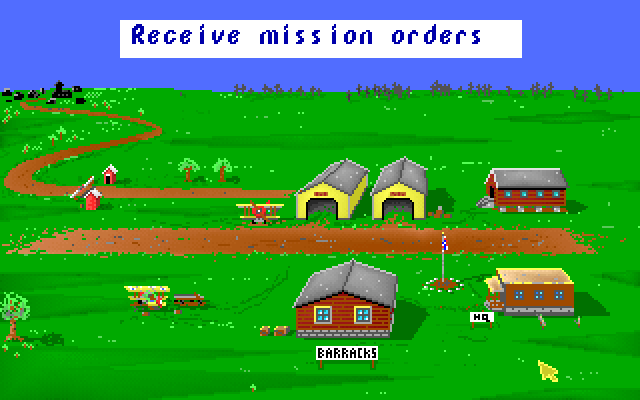 Manfred von Krashenbern's Flying Circus IBM PC/Compatibles Screenshot: The main menu.