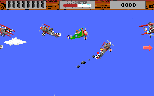 Manfred von Krashenbern's Flying Circus IBM PC/Compatibles Screenshot: Enemy aircraft spotted!