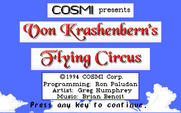 Manfred von Krashenbern's Flying Circus for IBM PC/Compatibles - Title screen.