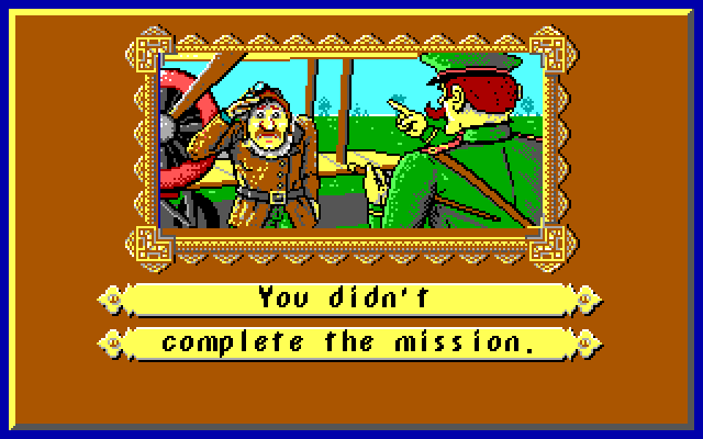 Manfred von Krashenbern's Flying Circus IBM PC/Compatibles Screenshot: That mission didn't go well...