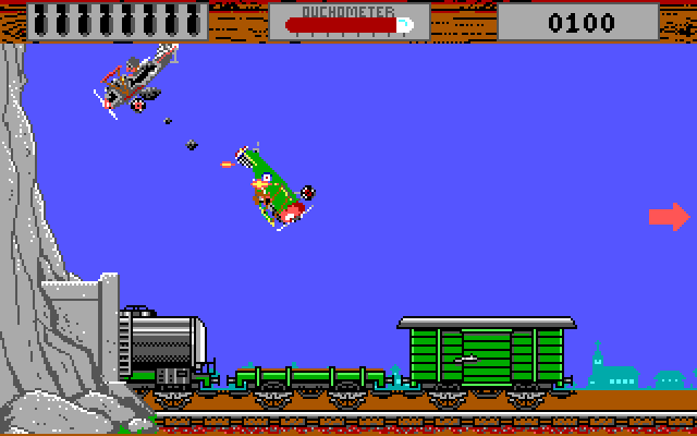 Manfred von Krashenbern's Flying Circus IBM PC/Compatibles Screenshot: Oops, this is a dead end!