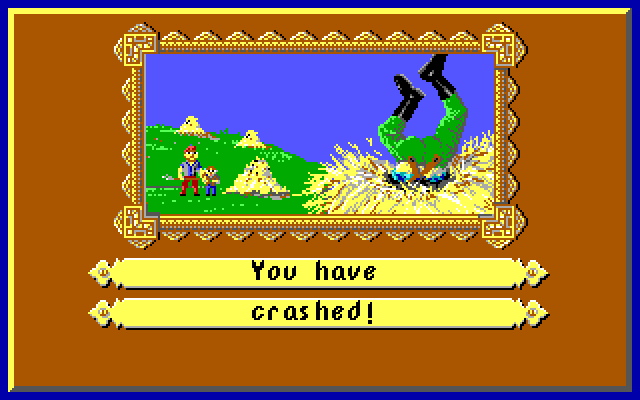 Manfred von Krashenbern's Flying Circus IBM PC/Compatibles Screenshot: Oops, I crashed!
