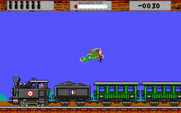 Manfred von Krashenbern's Flying Circus for IBM PC/Compatibles - Attacking a train...