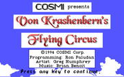 Manfred von Krashenbern's Flying Circus for IBM PC/Compatibles - Title screen.