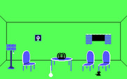 Alley Cat for IBM PC/Compatibles - Another house; there is a bird cage here...